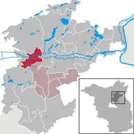 Kaart van Marienwerder