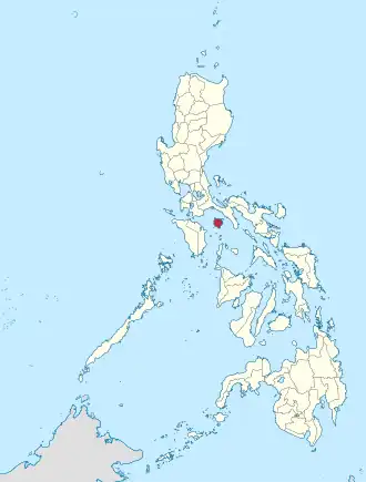 Locatie van Marinduque in de Filipijnen