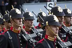 Mariniers in het galatenue tijdens het jaarlijkse ceremonieel op Prinsjesdag