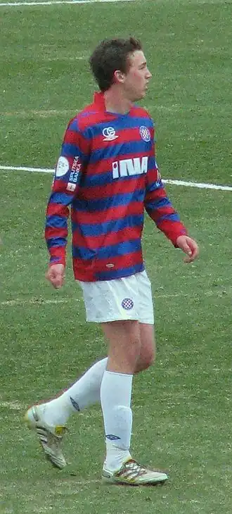 Maloča in het tenue van HNK Hajduk Split.