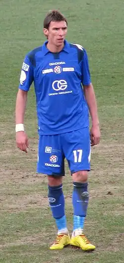 Aanvaller Mario Mandžukić werd drie keer achter elkaar topscorer in zijn periode bij GNK Dinamo Zagreb.