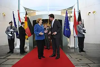 Minister-president Rutte en Bondskanselier Merkel