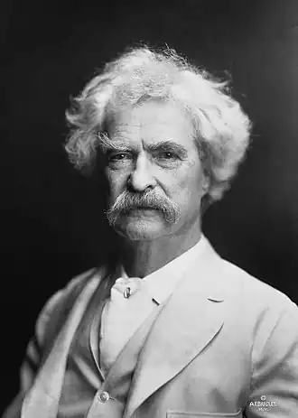 Mark Twain (1907), foto door A.F. Bradley