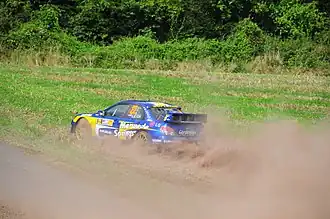 Van Eldik tijdens de Rally van Duitsland 2008