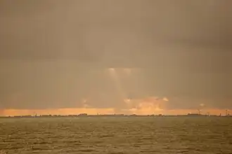 Het Markermeer gezien vanaf de Houtribdijk