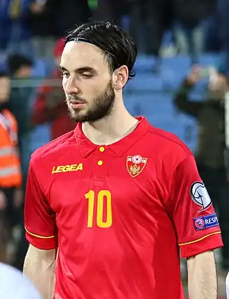 Janković in 2019 als speler van Montenegro