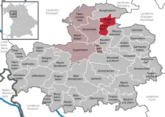 Kaart van Markt Taschendorf