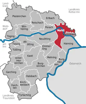 Kaart van Marktl