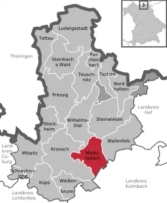 Kaart van Marktrodach