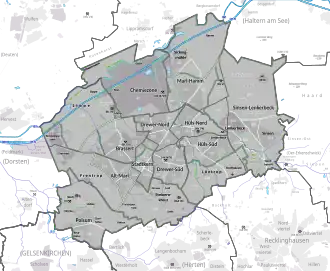 Marler stadsdelen en -districten