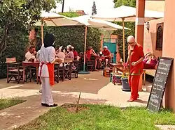 Het terras van het restaurant