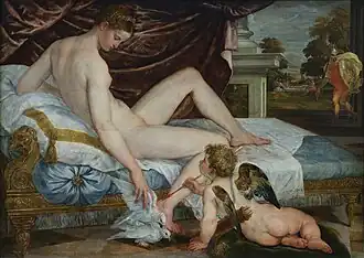 Lambert Sustris: Mars, Venus en Cupido