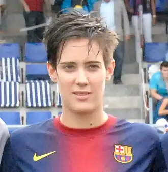 Marta Unzué als speelster van FC Barcelona in 2012