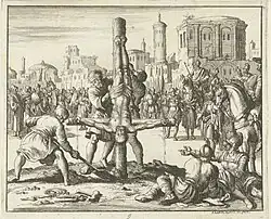 Marteldood van Petrus aan het kruis