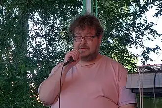 Martijn Benders op het poëziefestival Het Tuinfeest in Deventer, 6 augustus 2016