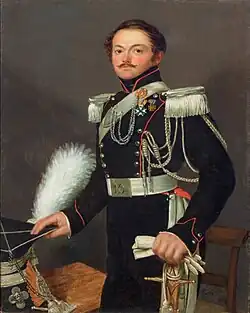 Portret van officier Martin Baudouin (1798-1851), collectie MNHA
