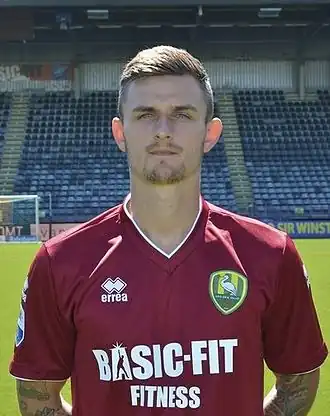 Hansen in 2015 als speler van ADO Den Haag