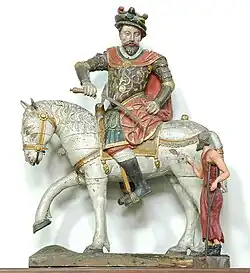 Het houten beeld van Sint-Martinus