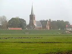 Zicht op Schellinkhout met kerk anno 2012