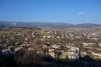 Uitzicht op het dorp Martkopi