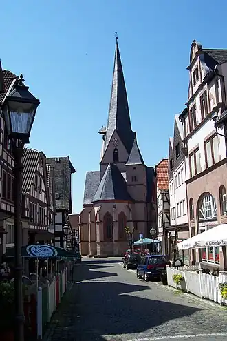 Marktstraat en O.L.Vrouwekerk, Schotten