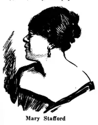 Mary Stafford op een schets uit 1921