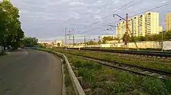 De stationslocatie in mei 2015.