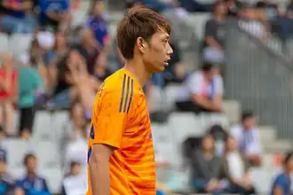 Higashiguchi in 2018 als speler van Japan