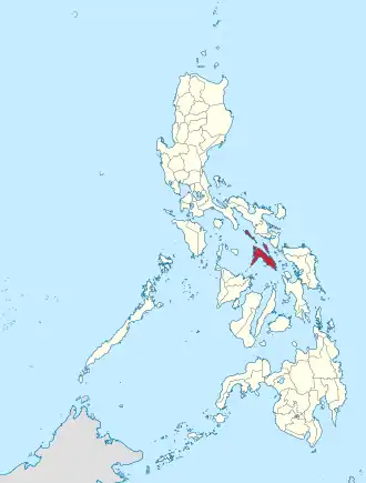 Locatie van Masbate in de Filipijnen