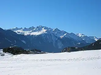 De noordflank (kant Maurienne van het Cerces-Thabormassief (Thabor-keten), gezien vanaf Aussois.