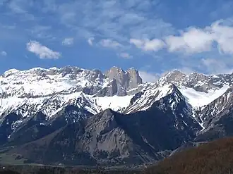Massif du Dévoluy gezien van La Salette