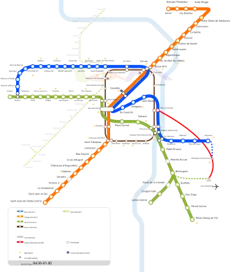 Abstracte weergave van routenetwerk