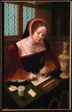 Dame aan haar bureau, 1500-1520, uit de collectie van The Phoebus Foundation