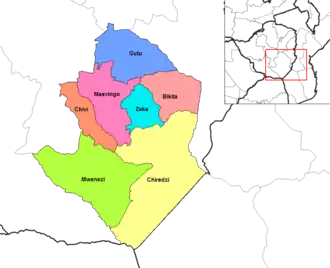 Kaart van Masvingo