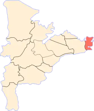 Ligging binnen het gouvernement