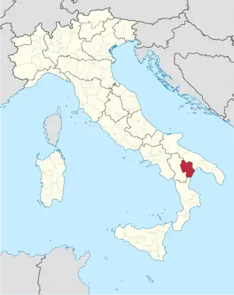 Kaart met ligging provincie