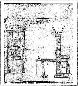 Drukpers Dufour & Roux, tekening M. Soiron, ca. 1780