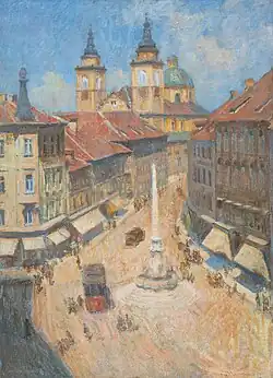 ca. 1936 - Šenklavž z Robbovim vodnjakom (vert. Sint-Nicolaas en de fontein van Robba)