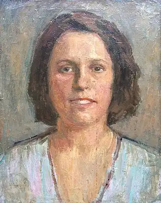 Portret van Agnes Jama door haar vader