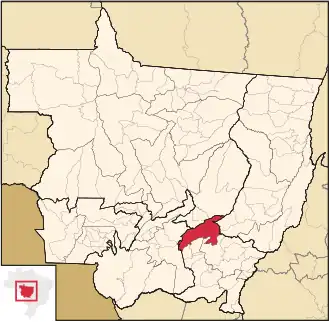 Ligging van de Braziliaanse microregio Primavera do Leste in Mato Grosso