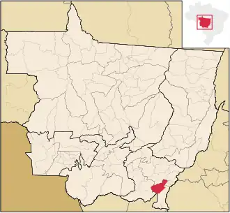 Kaart van Alto Garças