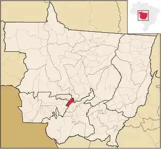 Kaart van Alto Paraguai