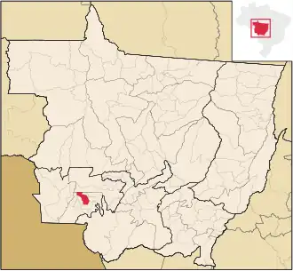 Kaart van Araputanga