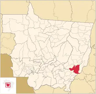 Kaart van Barra do Garças