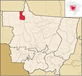 Kaart van Cotriguaçu