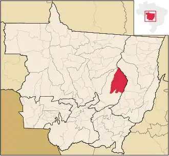 Kaart van Gaúcha do Norte