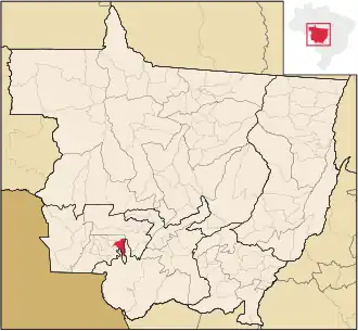 Kaart van Lambari D'Oeste