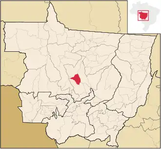 Kaart van Lucas do Rio Verde