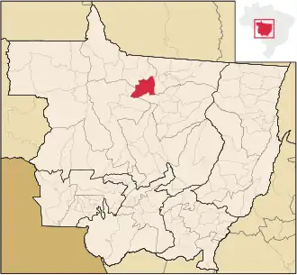 Kaart van Nova Canaã do Norte