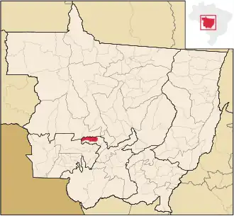 Kaart van Nova Marilândia